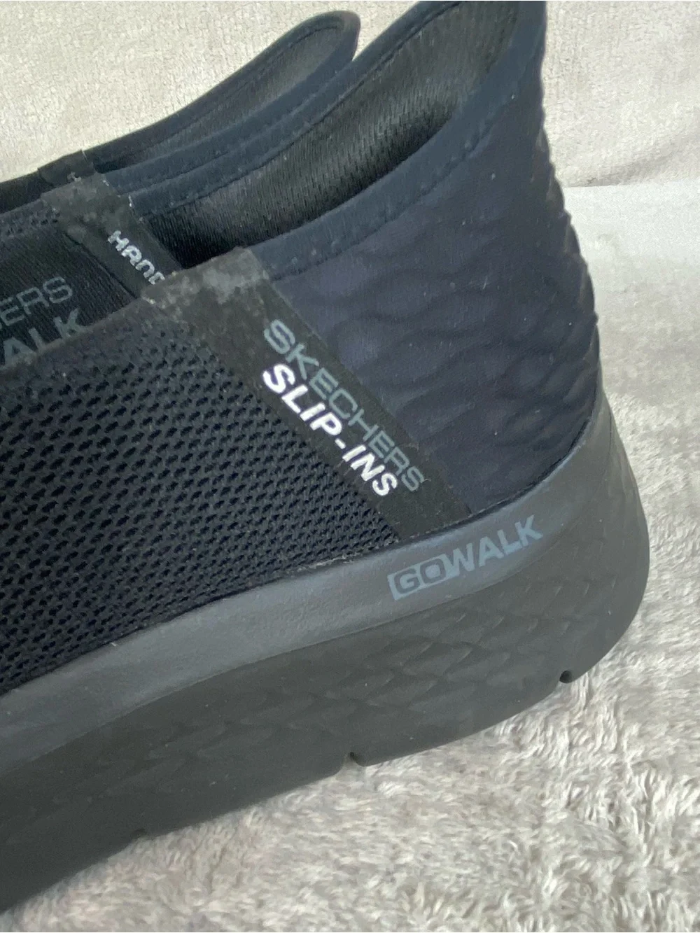 Skechers GoWak Flex No Hands Slip-Ins Loafer Mens Size‎ 12 Black Knit Sneakers